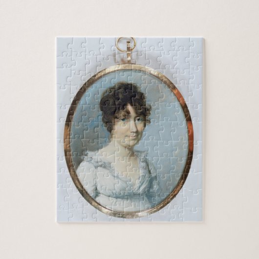 Dame der stumpfen Familie (w/c und Gouache auf Puzzle (Vertikal)