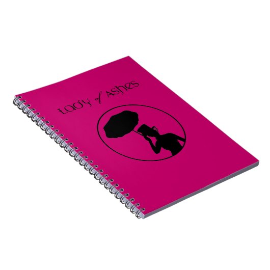 Dame des Aschen-gewundenen Notizbuches Notizblock (Rechte Seite)