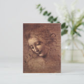 Dame des Disheveled Haares Postkarte (Stehend Vorderseite)