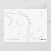 Dame des Disheveled Haares Postkarte (Rückseite)