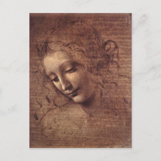 Dame des Disheveled Haares Postkarte (Vorderseite)