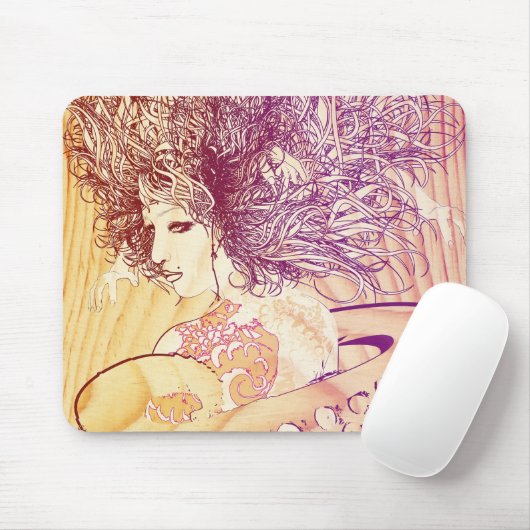 Dame des Meeres Mousepad (Mit Mouse)