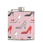 Dame des Mode-Rosa-Heelses Flachmann (Vorderseite)