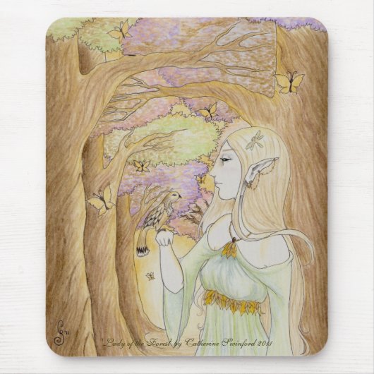 "Dame des Wald" mousepad (Vorne)