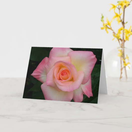 Dame Di Rose Karte (Gelbe Blume)