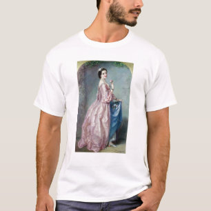 Dame, die Blumen in ihrem Petticoat hält T-Shirt