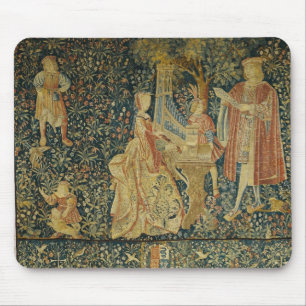 Dame, die das portative Organ von spielt Mousepad