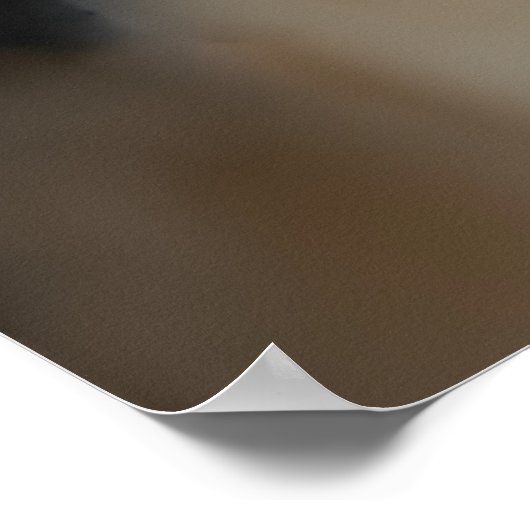 Dame, die durch einen Wald geht Poster (Ecke)