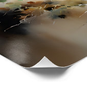 Dame, die durch einen Wald geht Poster (Ecke)