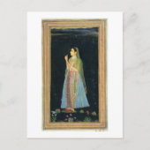 Dame, die eine Blüte hält, aus dem Small Clive Alb Postkarte (Vorderseite)