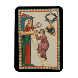 Dame, die einem Freier ein Geschenk überreicht, 14 Magnet
