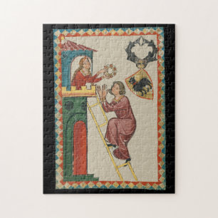 Dame, die einem Freier ein Geschenk überreicht, 14 Puzzle