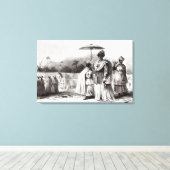 Dame, die Kind zur Taufe holt Leinwanddruck (Insitu (Holzboden))