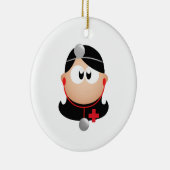 Dame Doktor Keramik Ornament (Rechts)