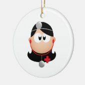 Dame Doktor Keramik Ornament (Links)
