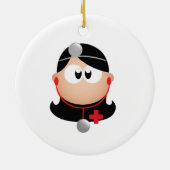 Dame Doktor Keramik Ornament (Hinten)