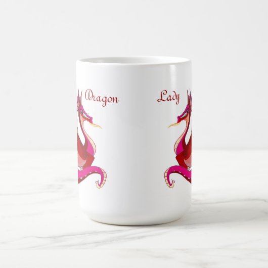Dame Dragon Design Kaffeetasse (Mittel)
