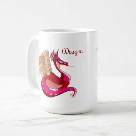 Dame Dragon Design Kaffeetasse (Vorderseite Links)