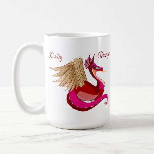 Dame Dragon Design Kaffeetasse (Links)