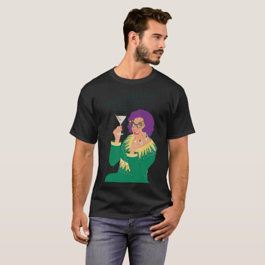 Dame Edna Everage Aussie Christmas Frohe Weihnacht T-Shirt (Vorne ganz)