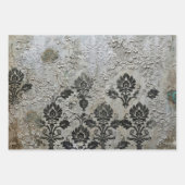 Dame en Noir Damask Decoupage  Geschenkpapier Set (Vorderseite 2)