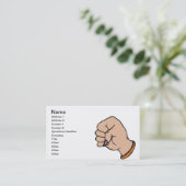 Dame Fist Visitenkarte (Stehend Vorderseite)