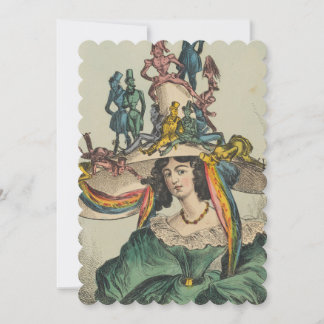 Dame - Flache Einladung Größe 12,7 cm x 17,8 cm