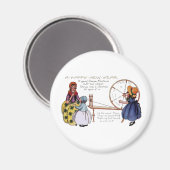 Dame Fortune's Lucky Spinning Wheel Neujahr Magnet (Vorderseite/Rückseite)