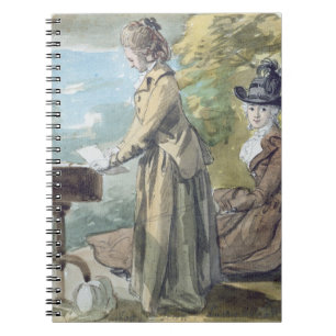 Dame Francis Scott und Dame Eliot, c.1770 (w/c ov Notizblock