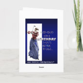 Dame Geburtstagskarte Karte (Rückseite)