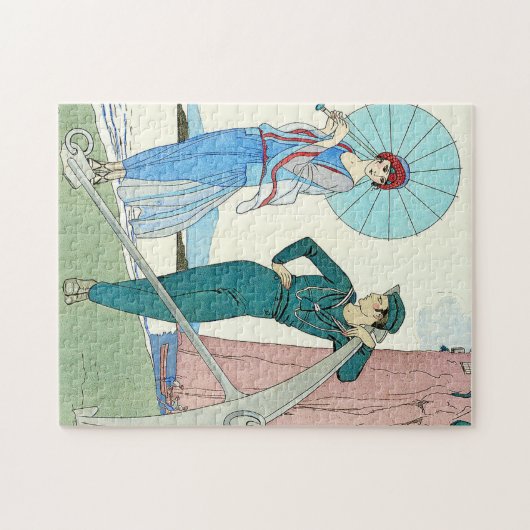 Dame Georges-Barbier am Strand-Puzzlespiel Puzzle (Horizontal)