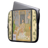 Dame gesetzt in einem Pavillon mit Begleitern, vom Laptopschutzhülle (Vorderseite Links)