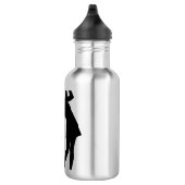 Dame Golfer Black Silhouette Trinkflasche (Rechts)