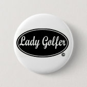 Dame Golfer Round Button (Vorderseite)