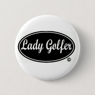 Dame Golfer Round Button