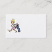 Dame Golfer Tshirts und Geschenke Visitenkarte (Rückseite)