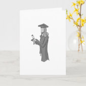Dame Graduating Karte (Gelbe Blume)