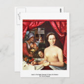 Dame im Bad (Portrait von Diane de Poitiers) Postkarte (Vorne/Hinten)