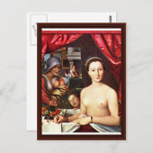 Dame im Bad (Portrait von Diane de Poitiers) Postkarte (Vorne/Hinten)