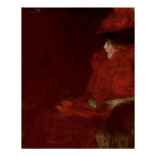 Dame im Fauteuil von Gustav Klimt Poster