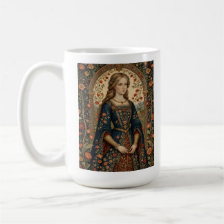 Dame im Garten, mittelalterliche Illustration/Rena Kaffeetasse