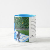 Dame im Gartenschreibensbuch Tasse (Zentrum)