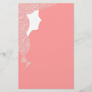 Dame im Rosa Briefpapier