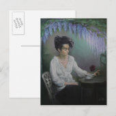Dame im Warten Postkarte (Vorne/Hinten)