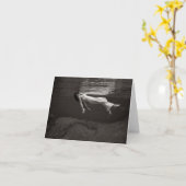 Dame im Wasser Karte (Gelbe Blume)