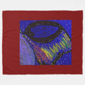 Dame im Winter Große Fleece-Decke Fleecedecke (Vorderseite (Horizontal))