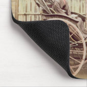 Dame in einem Rickshaw, c.1890s (farbiges Foto) Mousepad (Ecke)