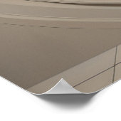 Dame in einem roten Kleid in einem weißen Raumgemä Poster (Ecke)