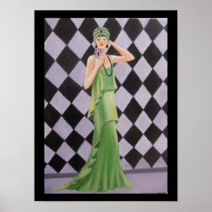 DAME IN GRÜN POSTER