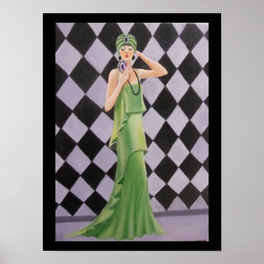 DAME IN GRÜN POSTER (Vorne)